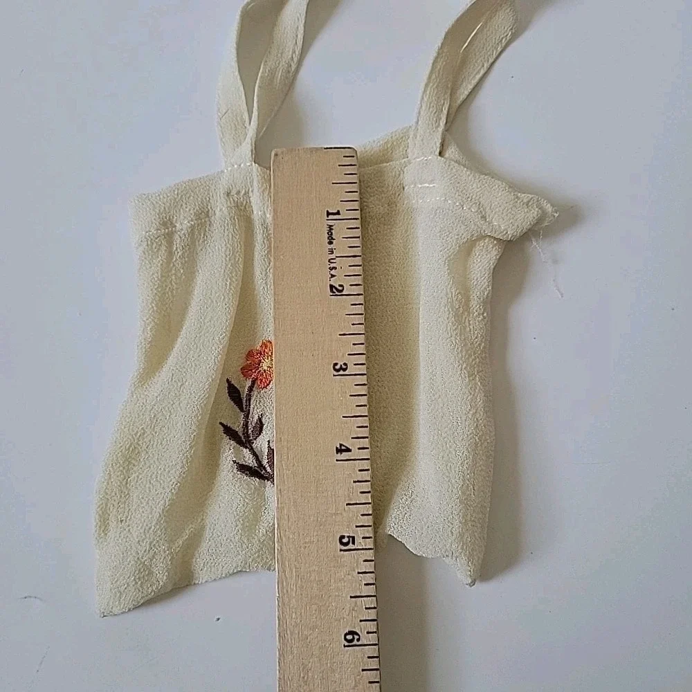 Embroidered Silk Scarf Pouch Set Rectangle Elegant Floral Coquette‎ Modern Retro